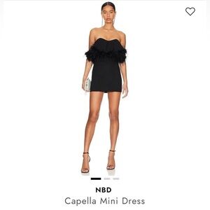 NBD Capella Mini Dress in Black. - size S
